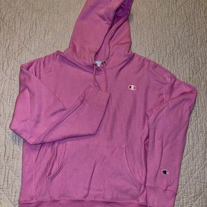 Pink Champion Reverse-Weave hoodie